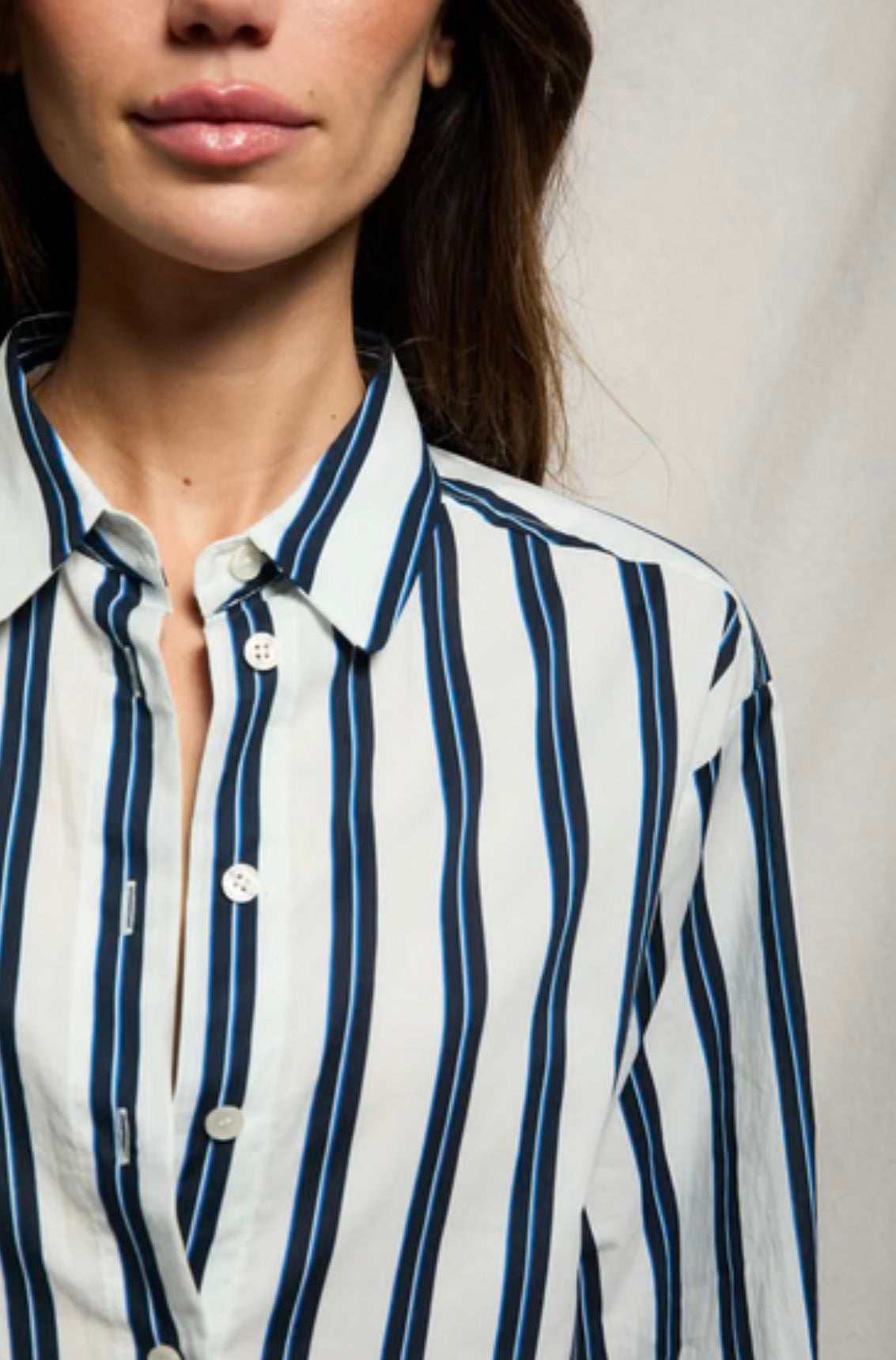 Perfect White Tee Naomi Button Up