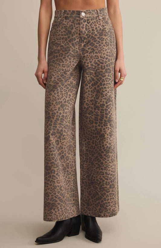 Z Supply Marli Denim Leopard Pant