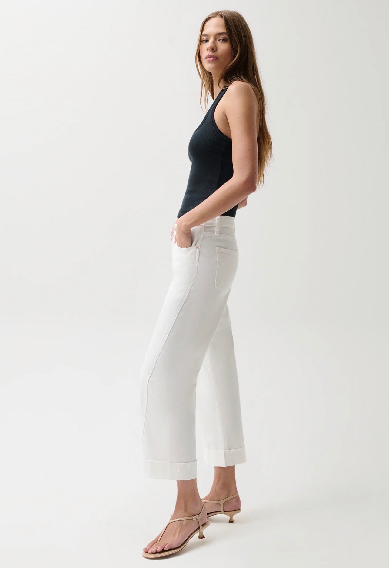 Pistola Kacey Mid Rise Cuffed Boyfriend