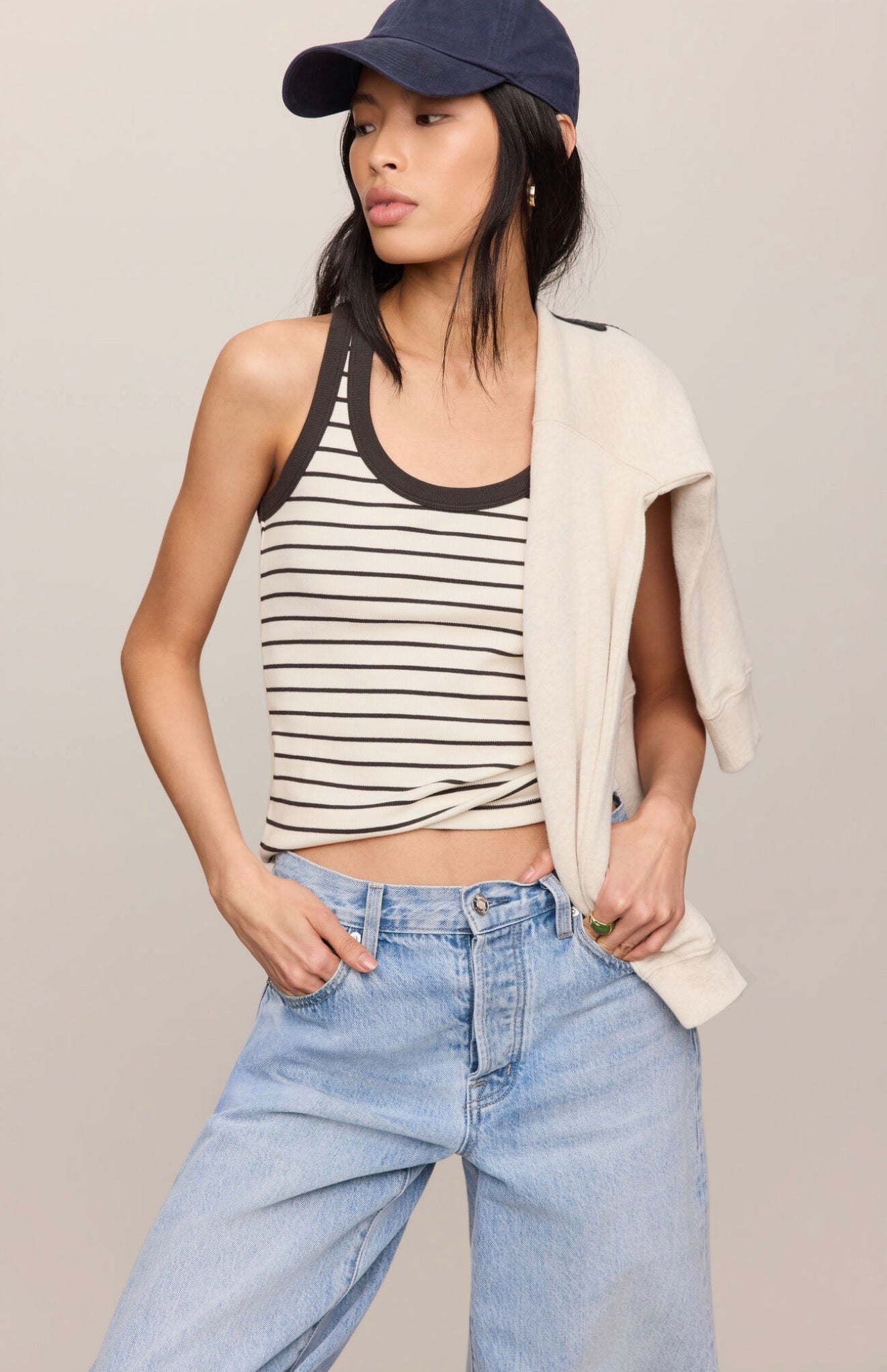 Z Supply Rowe Striped Scoop Tank