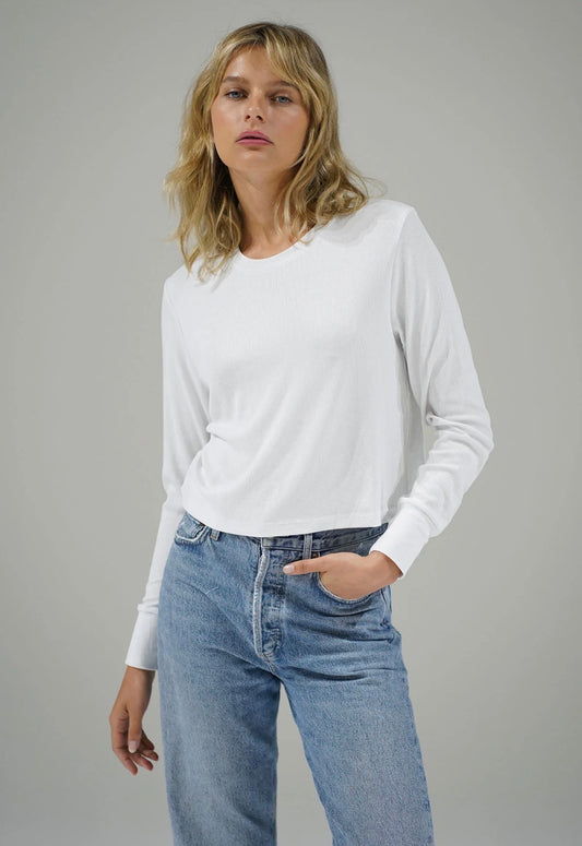 LNA Long Sleeve Ribbed Crew