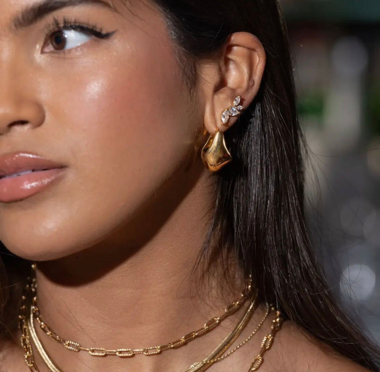 Sahira Constance Stud - Gold