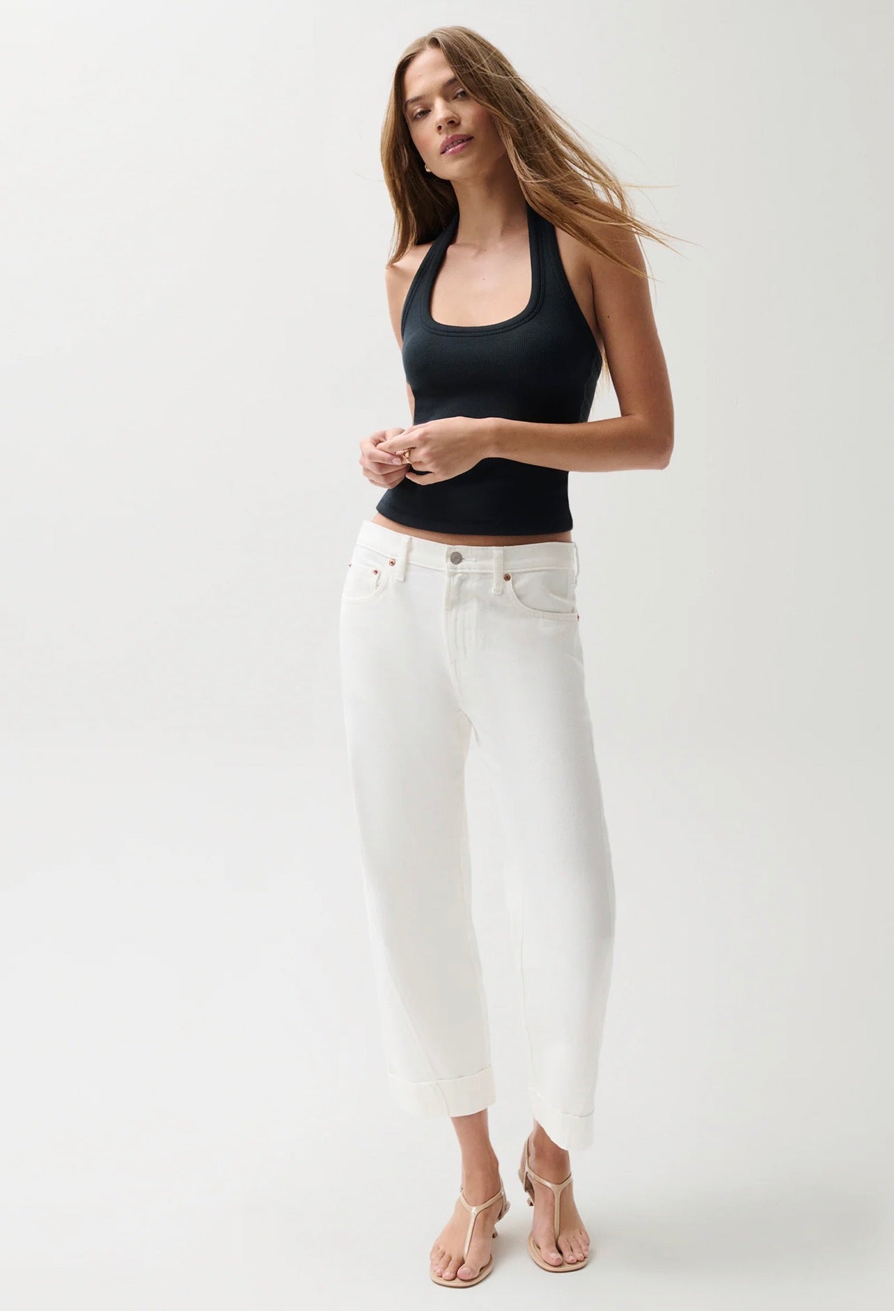 Pistola Kacey Mid Rise Cuffed Boyfriend