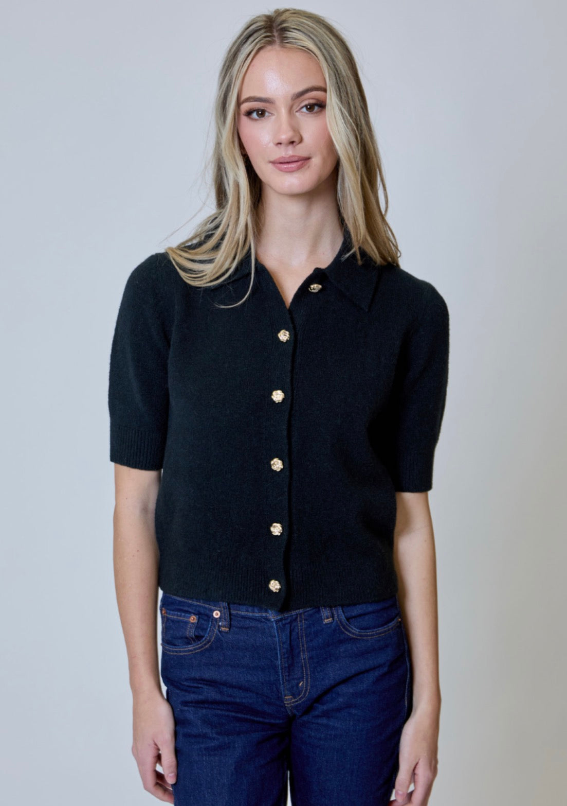 Design History Short Sleeve Cardi