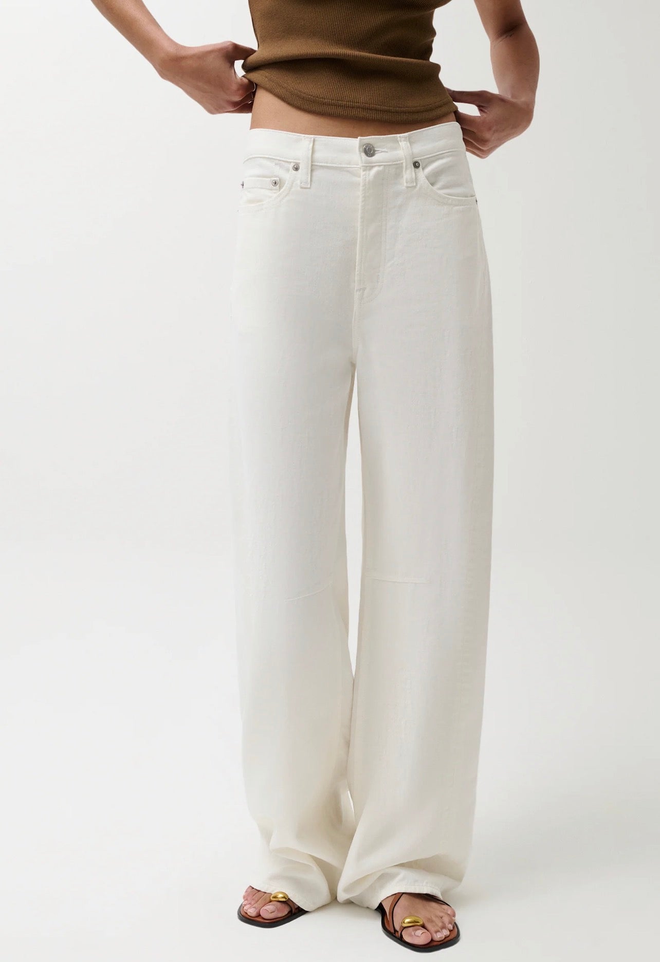 Pistola Sydney Linen High Rise Bowed Wide