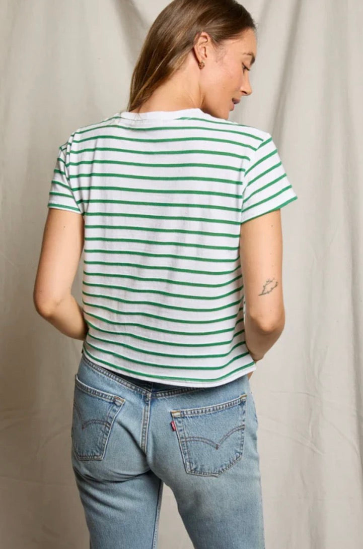 Perfect White Tee Everett Stripe Tee