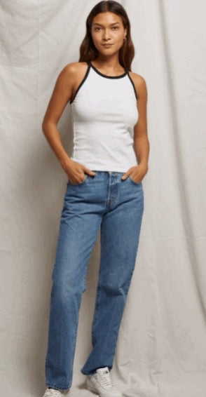 Perfect White Tee Shae Binded Tank