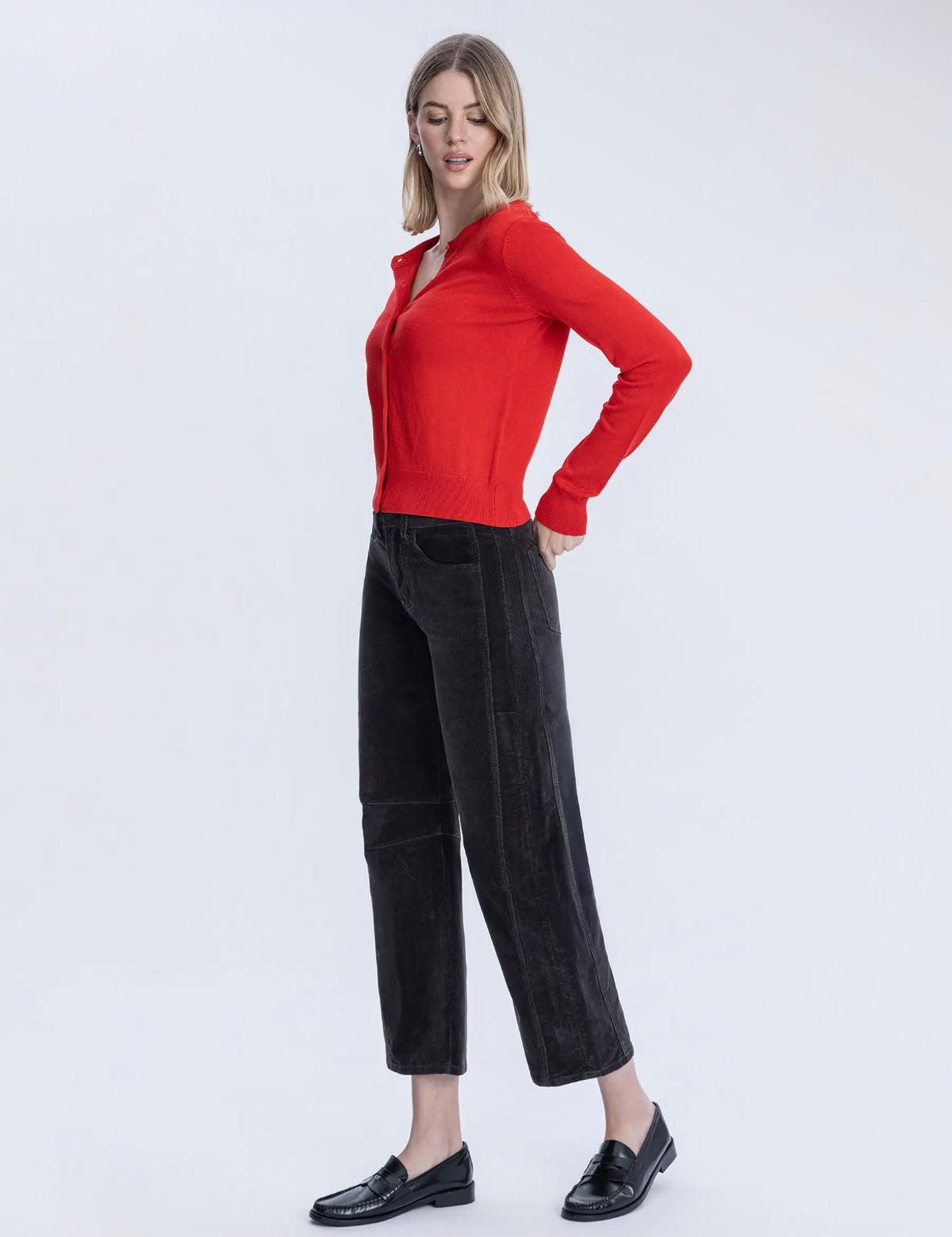 Vervet Kate High Rise Corduroy Barrel