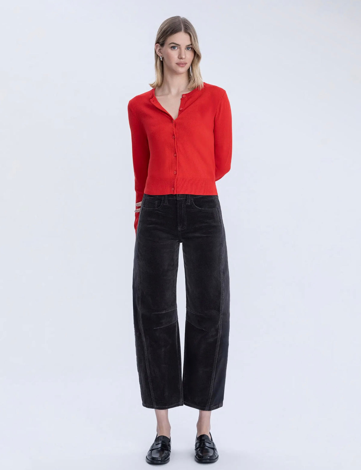 Vervet Kate High Rise Corduroy Barrel