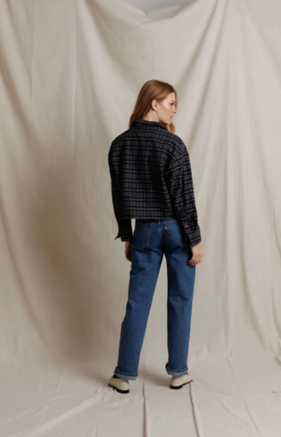 Perfect White Tee Tate Plaid Button Down