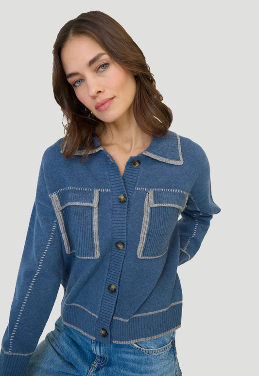 Central Park West Myra Whipstitch Barn Sweater