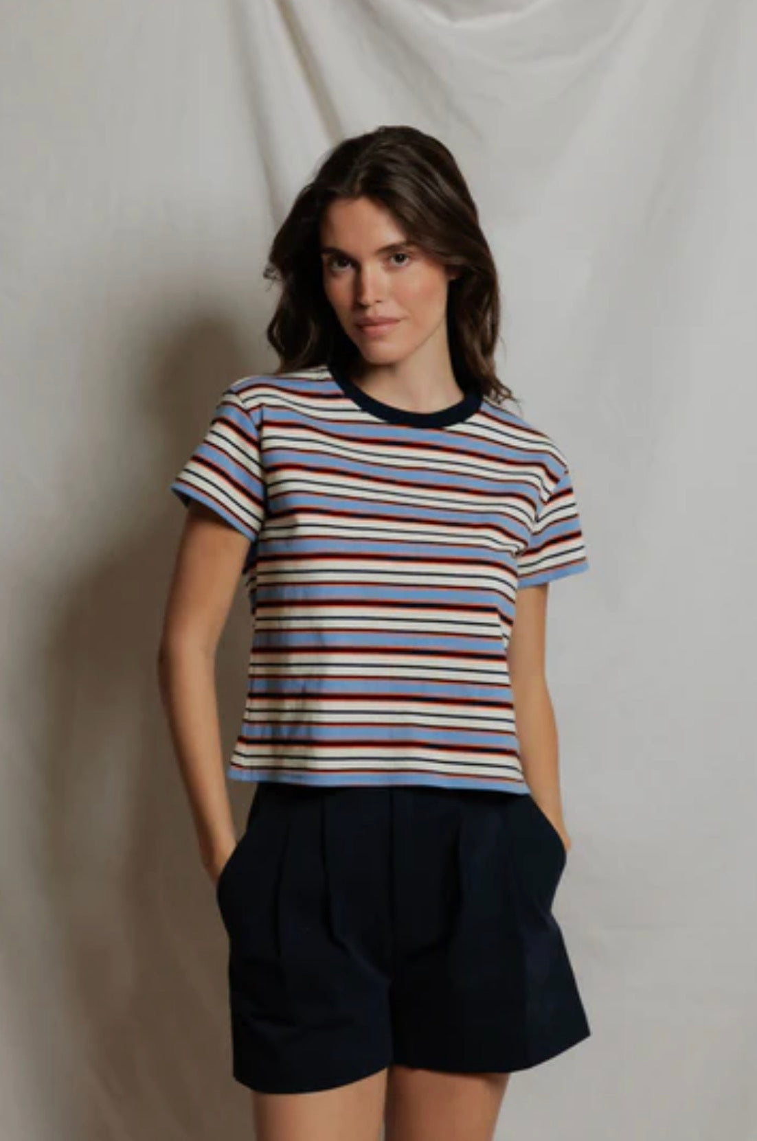Perfect White Tee Dawn Stripe Tee