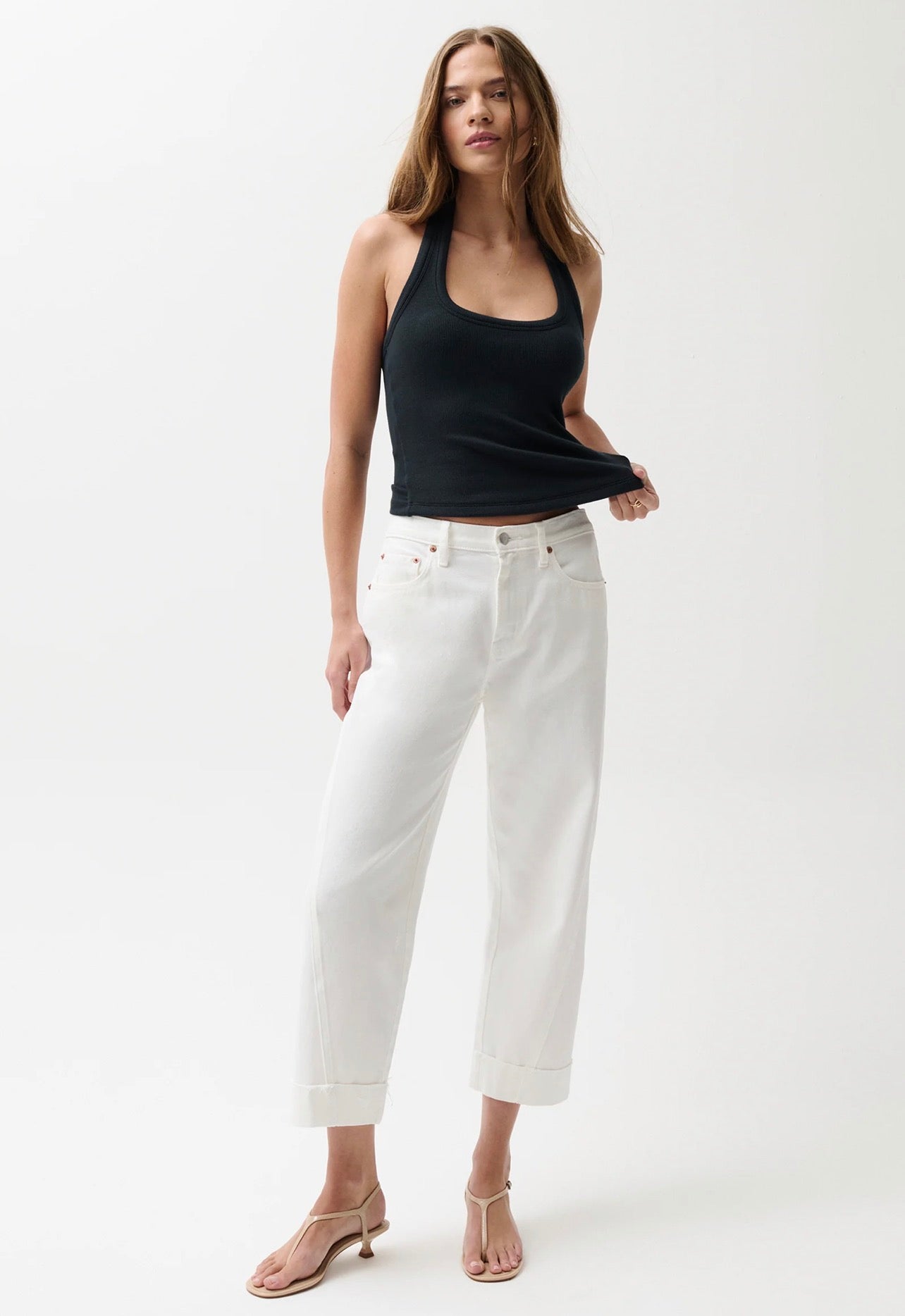 Pistola Kacey Mid Rise Cuffed Boyfriend