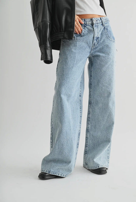 JBD Evan Mid Rise Baggy Straight