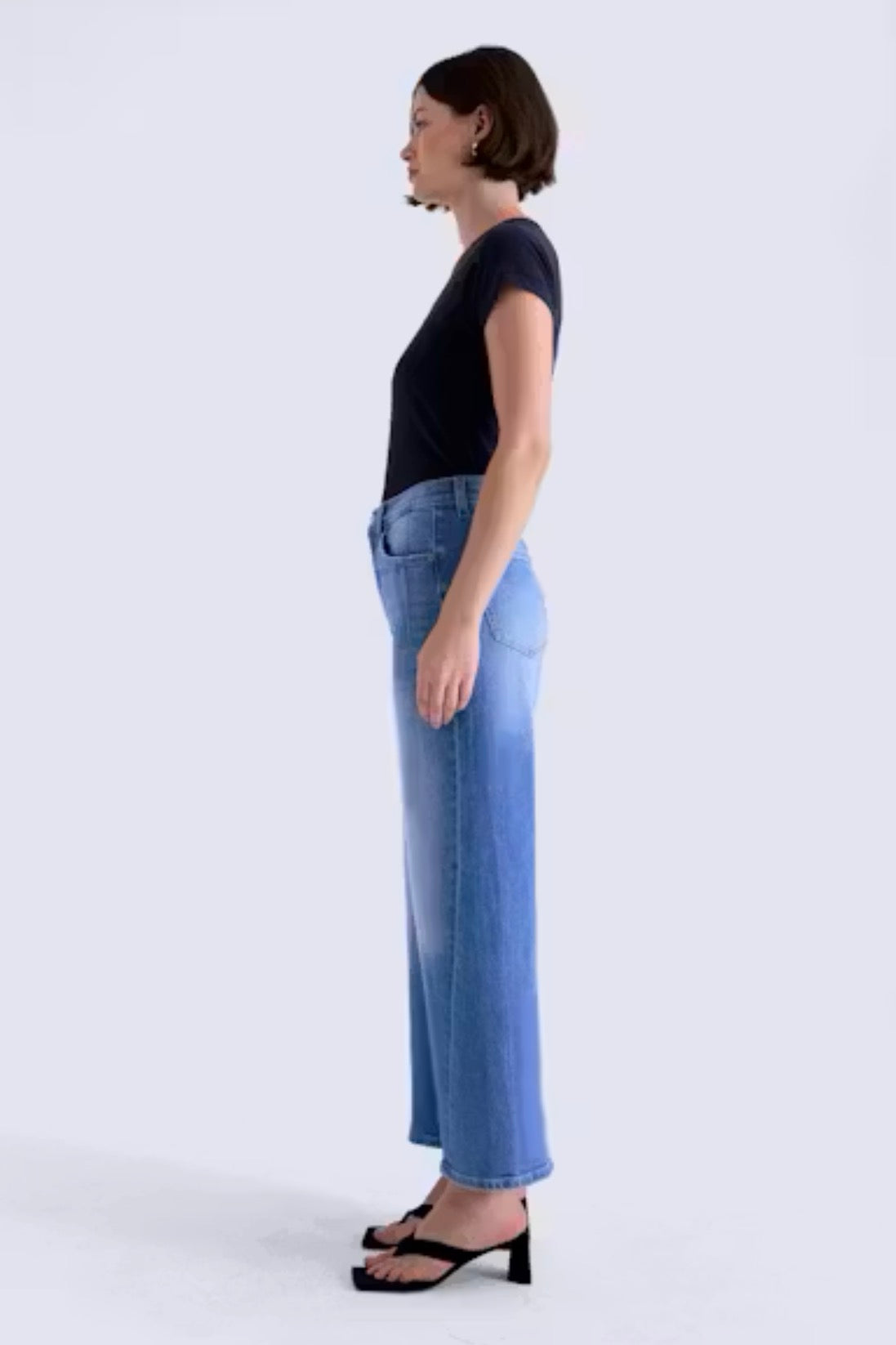 Pistola Kyra Ankle High Rise Bowed Wide Leg