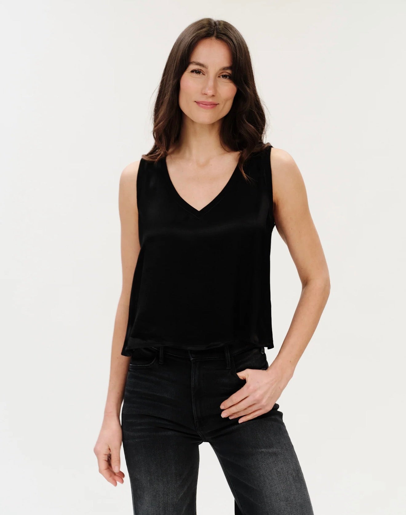 Six Fifty Rossa Satin Tank
