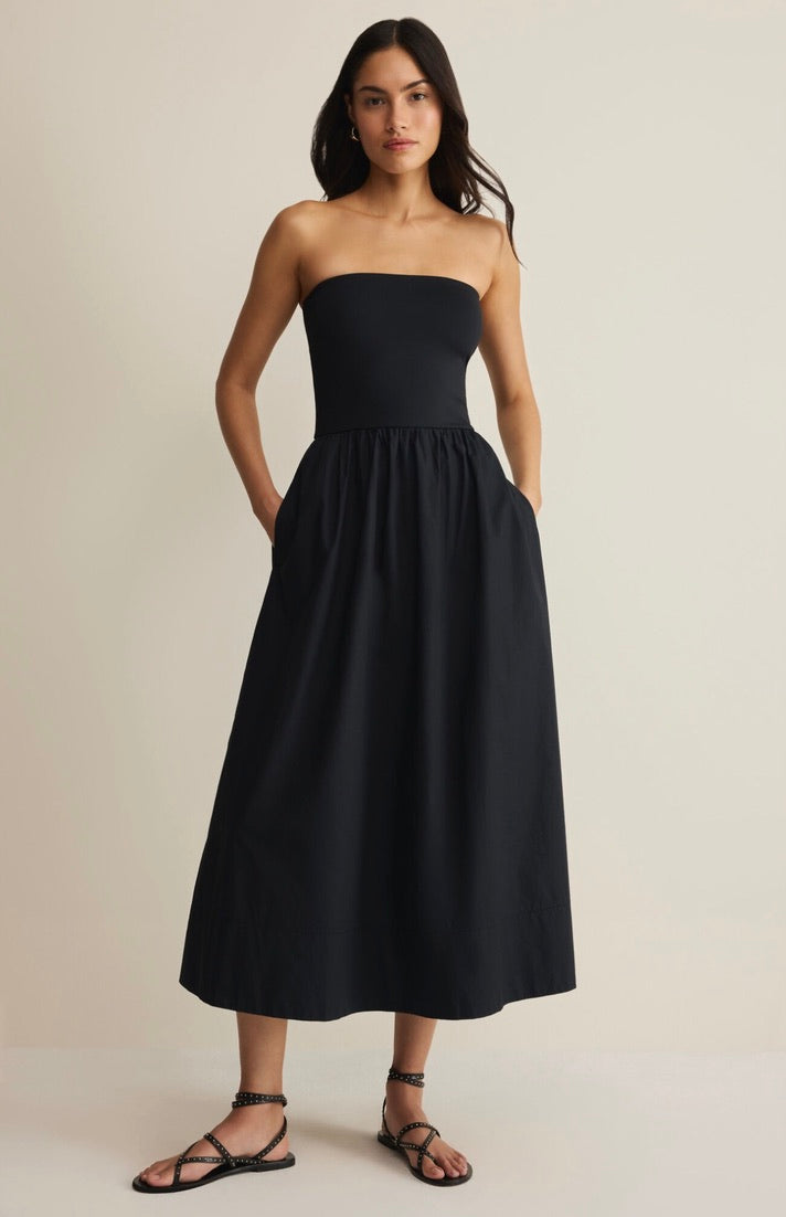 Z Supply Sunsought Strapless Midi Dress