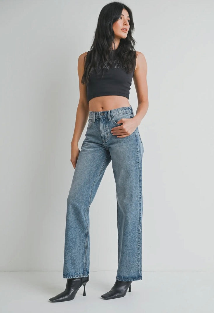 JBD Spencer Mid Rise Relaxed Straight