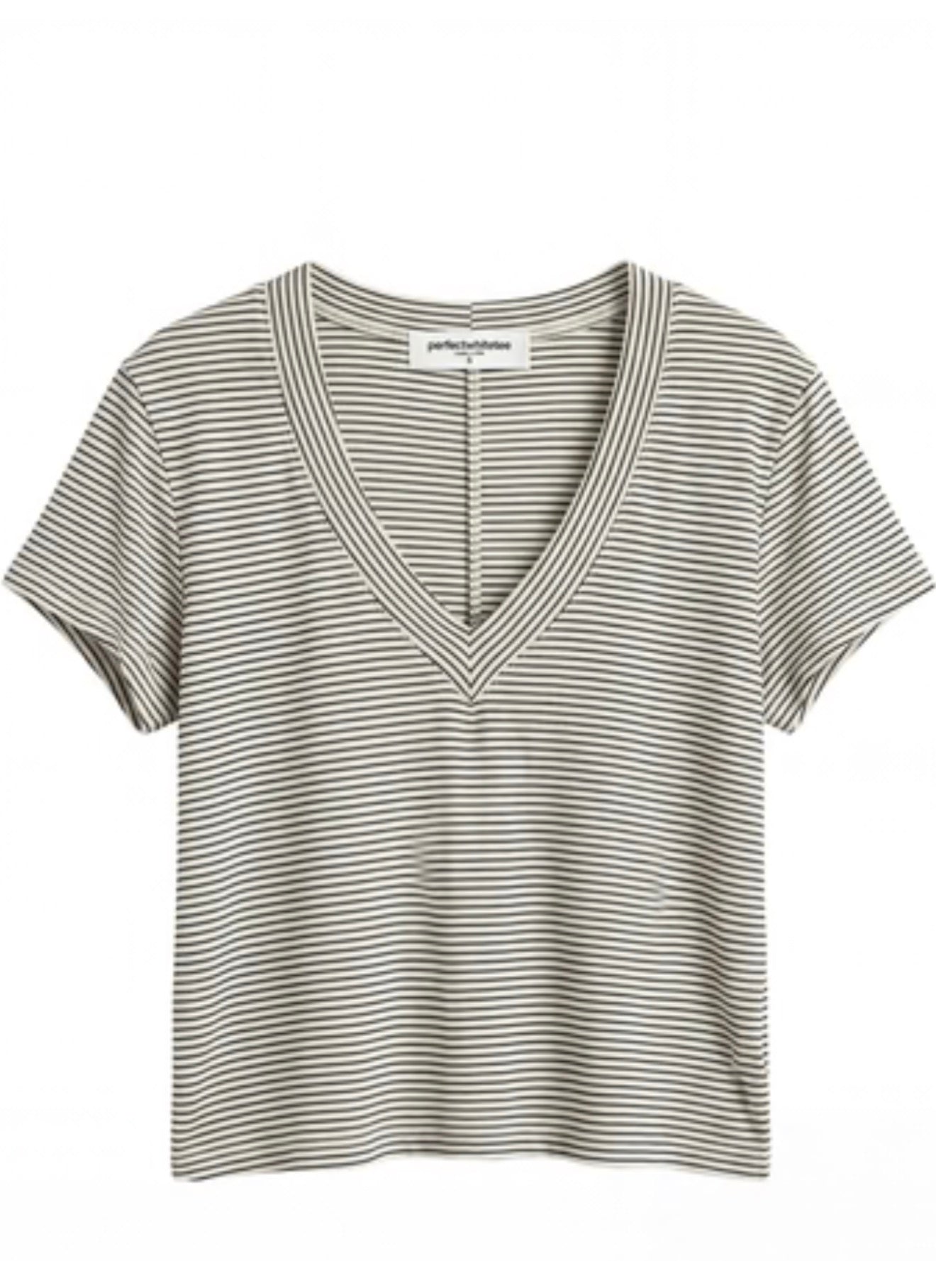 Perfect White Tee Val Stripe