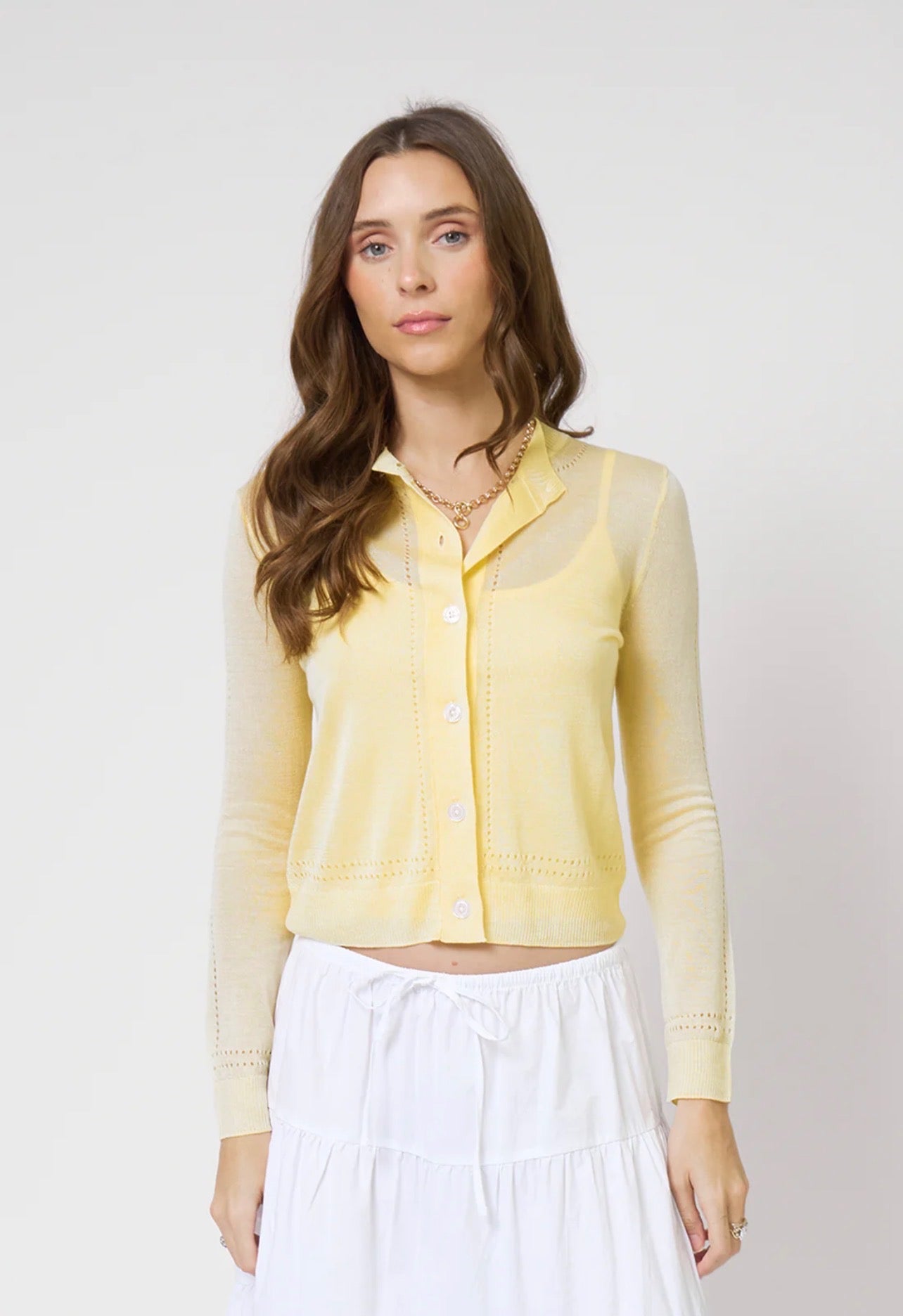 Central Park West Serena Sheer Cardigan Set