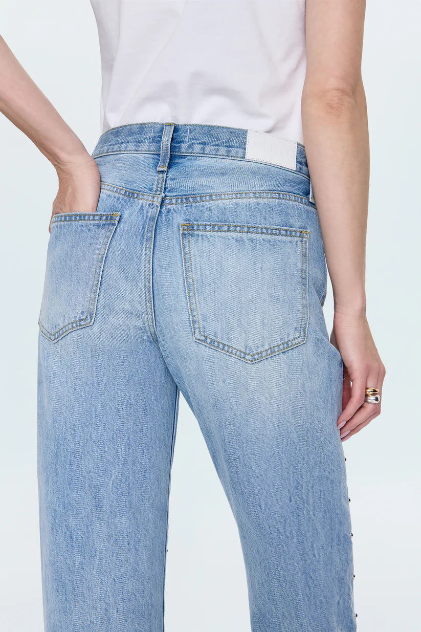 Pistola Lexi Mid Rise Bowed Straight Leg