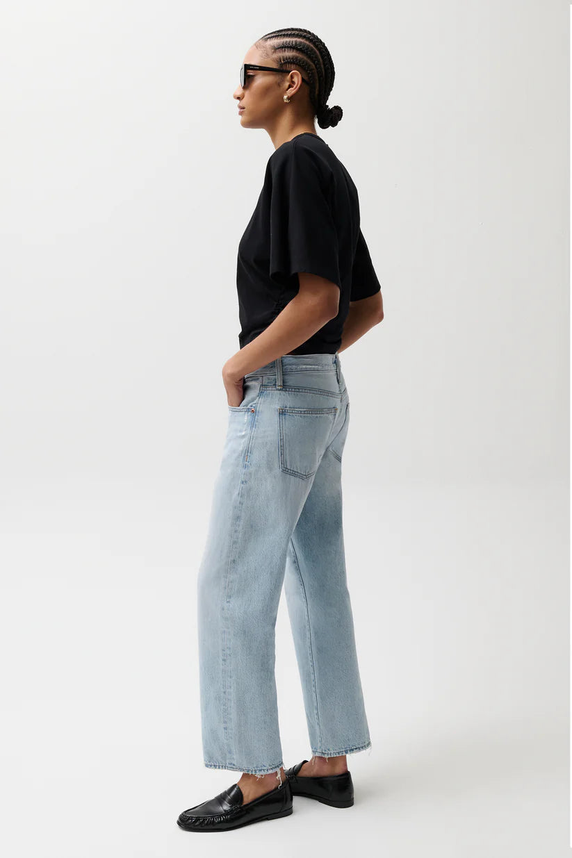 Pistola Lexi Mid Rise Bowed Straight Leg