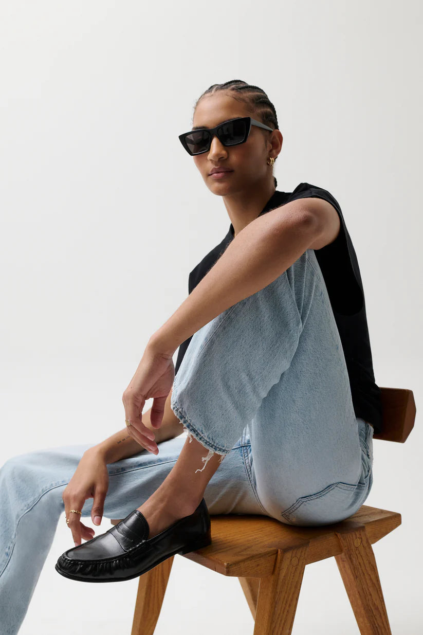 Pistola Lexi Mid Rise Bowed Straight Leg