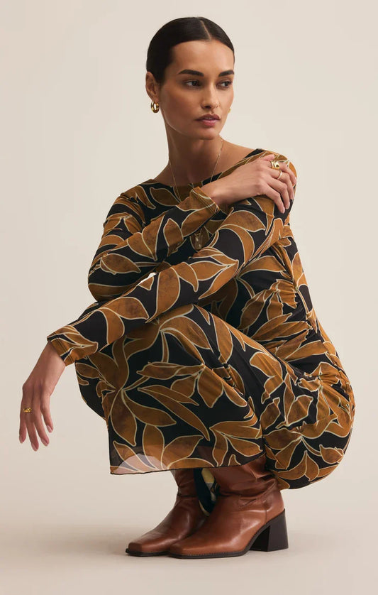 Z Supply Spellbound Mesh Floral Maxi Dress