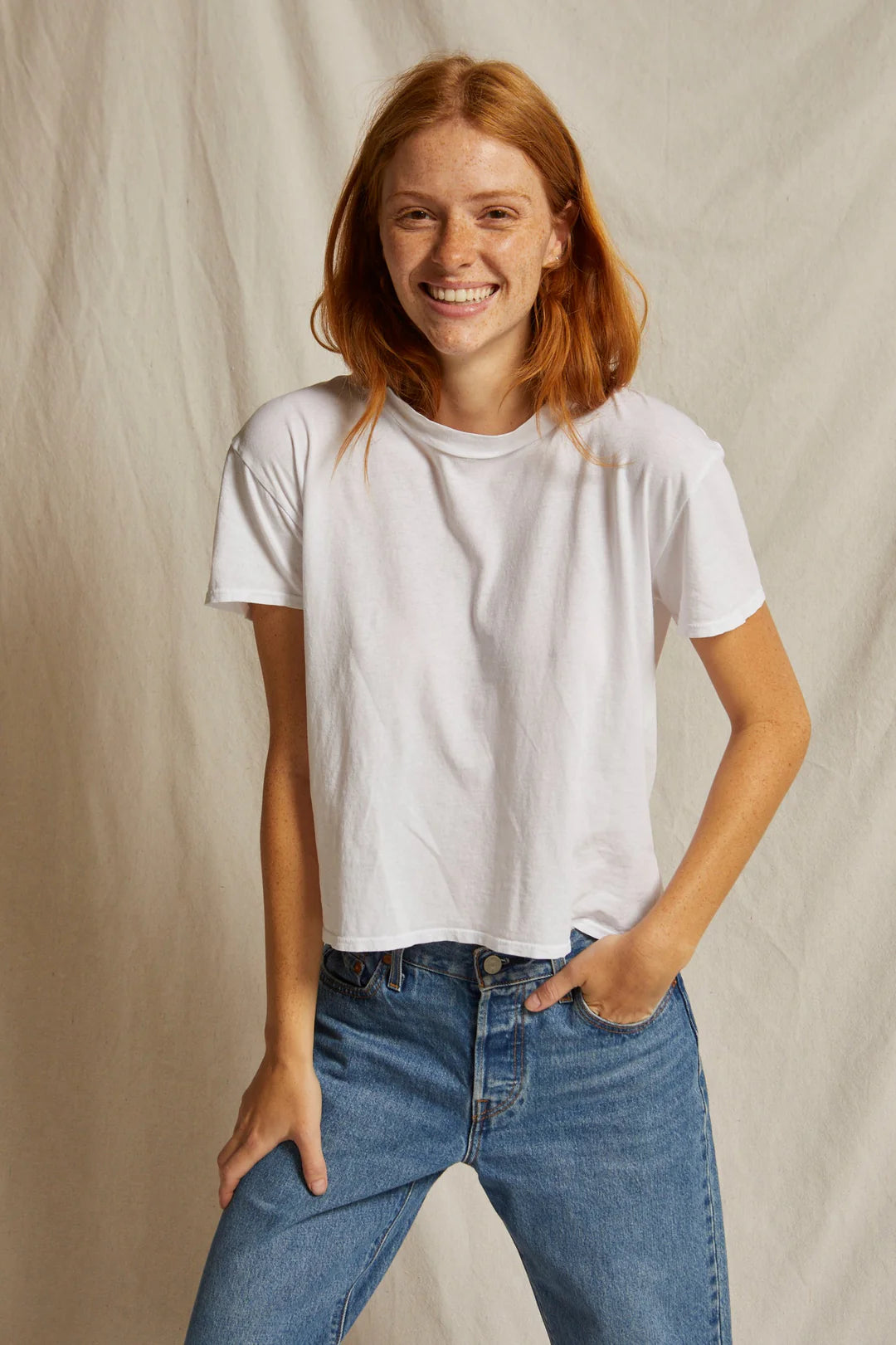 Perfect White Tee Harley Crew Neck Tee