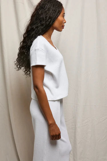 Perfect White Tee Jada Waffle Tee