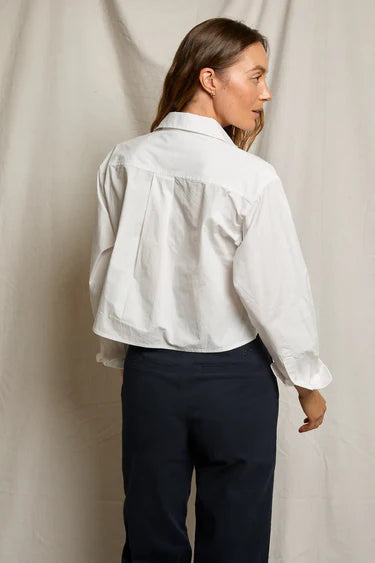 Perfect White Tee Naomi Button Up